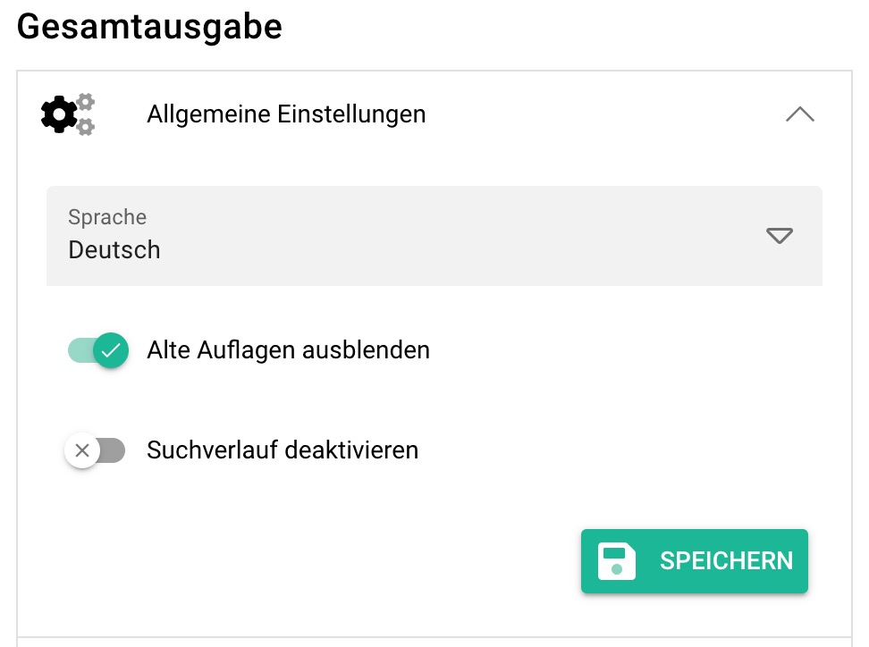 Allgemeine Einstellungen