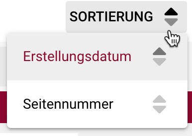 Sortierung Lesezeichen