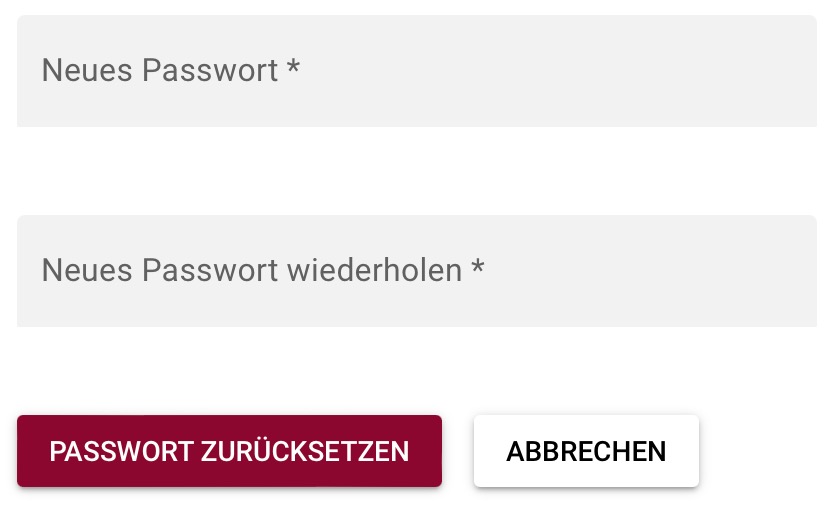 Passwort zurücksetzen, Schritt 2