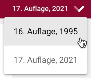 Auswahl der Auflage