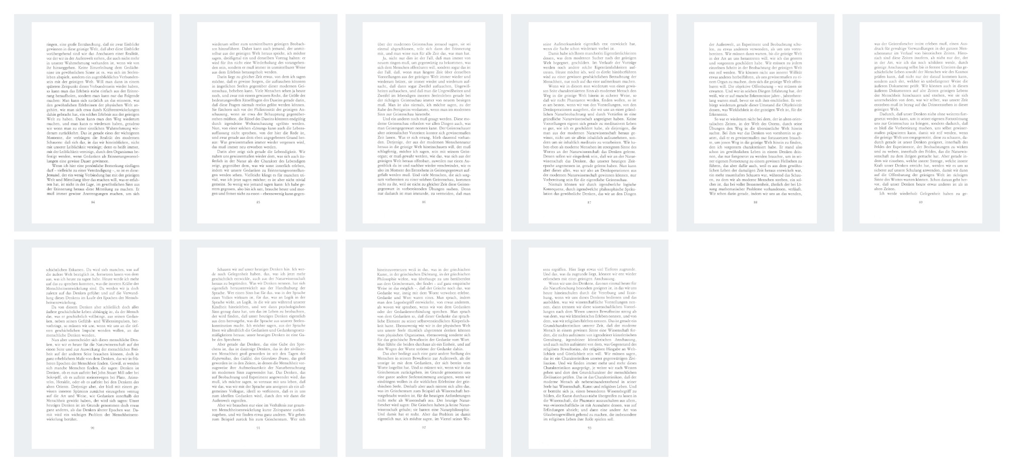 Seitenimiaturen der Druckvorschau